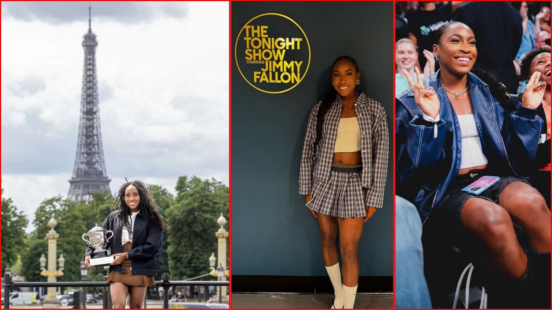 Coco Gauff's public appearance as she celebrated her French Open title | Getty & Instagram